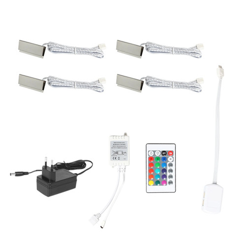 Led clip glass shelf - on,
